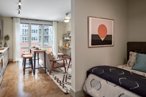 Bedroom attached to living space