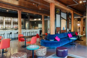 Interior construction of bar and lounge area
