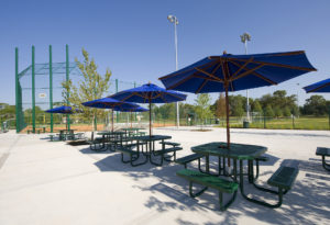 Picninc tables at Braddock