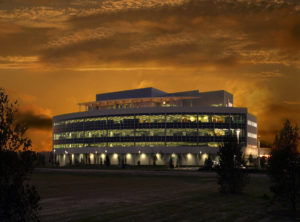 Night shot of NASA Operations Support Building II