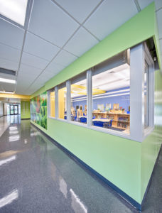 Hallway and windows of Wekiva Elementary School