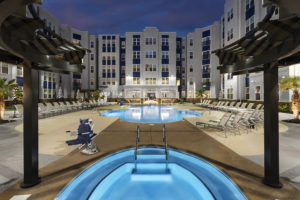 Pool side built by Clancy & Theys Construction Company