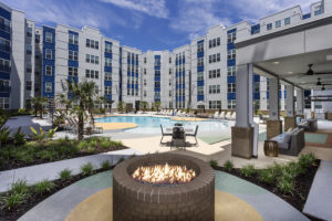 Gather Uptown Apartments pool side
