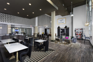 Lobby in the Gather Uptown Apartments buy Clancy & Theys Contruction Company