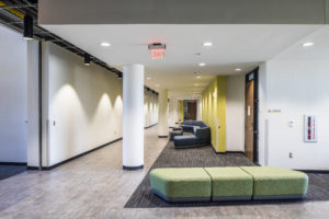 Valencia College interior construction of a hallway
