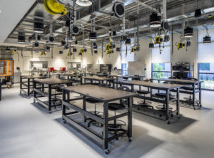 Valencia College interior construction of a classroom