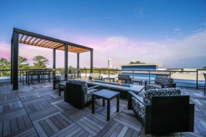 The Constitution exterior sitting area