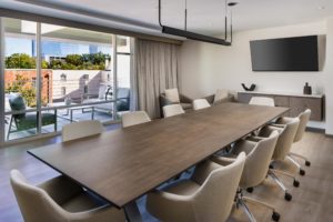 Interior construction digital preview of hospitality suite