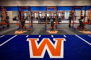 Whiteville High School fitness room