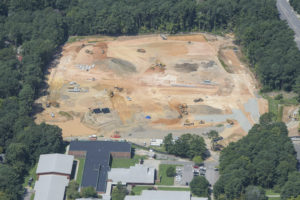 West Millbrook Middle School aerial view of total construction services