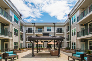 The Julien Apartment Community Court Yard