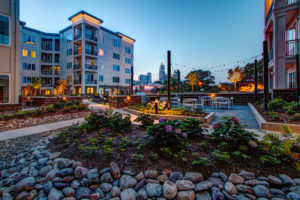 Presley Uptown Apartments Courtyard