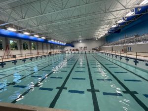 Olympic-sized indoor swimming pool