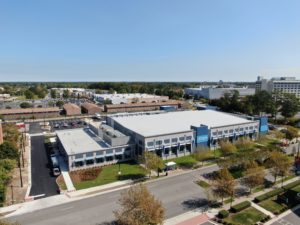 Hampton Virginia Aquaplex exterior, demonstrating Clancy and Theys' construction management services