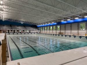 Hampton Virginia Aquaplex interior design of pool area