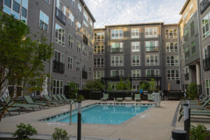 Channel House Evening Pool View