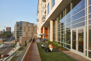 Preconstruction planning visualization of exterior fitness area