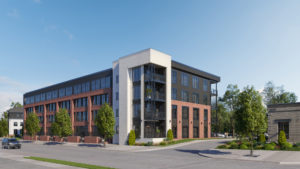 Toomey Avenue Redevelopment Exterior preconstruction planning of building and parking lot