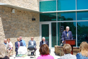 Dr. Robert S Shackleford Jr. speaks at the RCC Allied Health Center Ribbon Cutting Ceremony