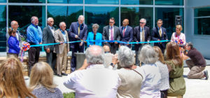 A ribbon-cutting for Allied Health Center