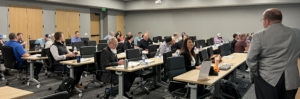 Byron Burns providing ICRA training to a large group