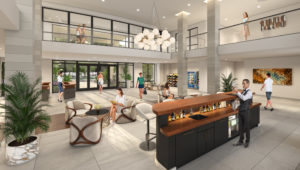 Virtual preconstruction planning of The Terraces lobby