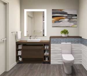 Virtual design interior design construction of The Terraces bathroom