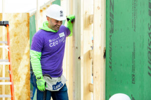 Michael Goodson volunteering at Habitat for Humanity